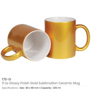 Gold Ceramic Mugs - Image 3
