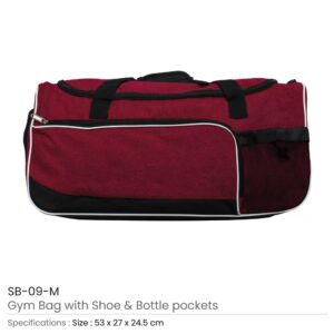Gym Bags with Shoe and Bottle Pockets - Image 4