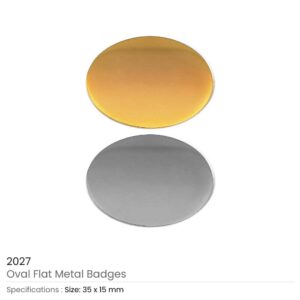 Oval Flat Metal Badges - Image 5