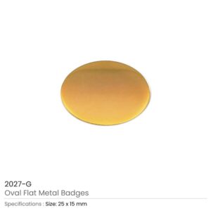 Oval Flat Metal Badges - Image 4