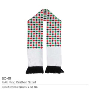UAE Flag Knitted Scarf - Image 3