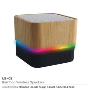 Cube Bamboo Bluetooth Speakers Ver. 5.0 - Image 3