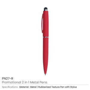 Stylus Metal Pens Rubberized & Twist-action - Image 9