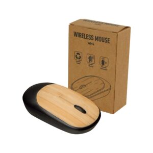 Bamboo Wireless Mouse in Black Color - Image 5