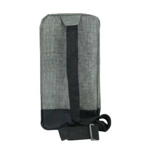 Sling Crossbody Bags in Grey and Black Polyester Material - Image 5