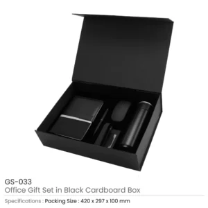 Office Gift Sets in a Black Cardboard Gift Box GS-033 - Image 3