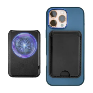 Magsafe Wireless Charger 15W with Phone Stand & Card Slot - PU Leather - Image 5