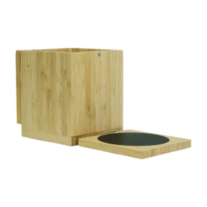 Foldable Bamboo Fast Wireless Charging Pad 15W with Mug Warmer and Pen Holder - Image 8