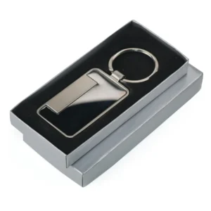 Metal Keychain Rectangle Gun Metal Matte Finish Plate - Image 7