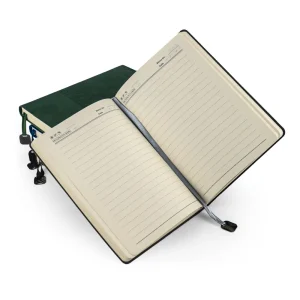 Soft PU Cover Notebooks in A5 Size with Metal Plate Bookmark - Image 4