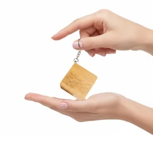 Bamboo Retractable Measuring Tape Keychains - Image 9