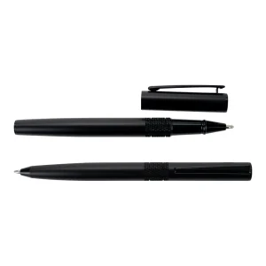 Black Metal Pen Set with Matte Finish in Hardboard Slide to Open Box - Image 5