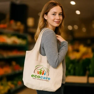 Cotton Hobo Bags with Front Pocket, 10 oz (340 GSM) - Image 3