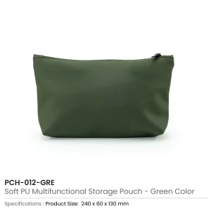Cosmetic Pouch with Zipper in Soft PU Material - Image 8