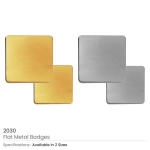 Square Flat Metal Badges - Image 7