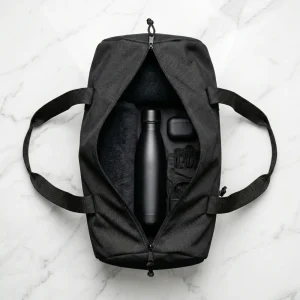 Duffle Gym Bags in Black with Zipper Closure - Image 4